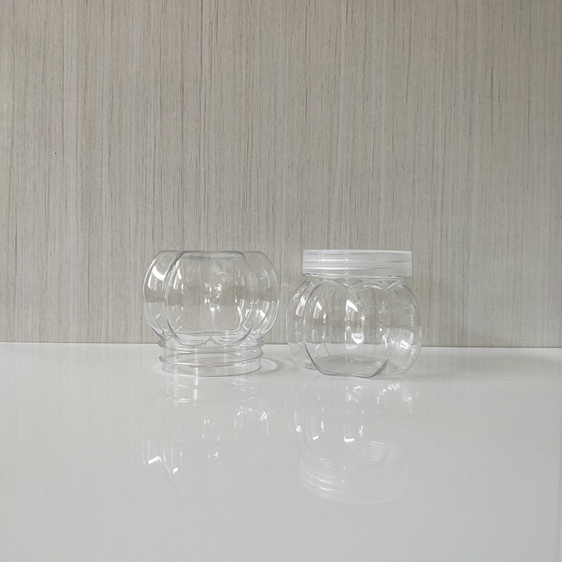 5Pcs 150ml Pumpkin Jar Transparent Plastic Jar With Lid Storage Container