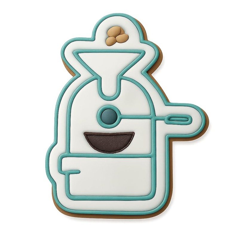 Coffee Roaster Charm Cookie Cutter & Stamp, Fondant & Clay - 4x2.8 gallery