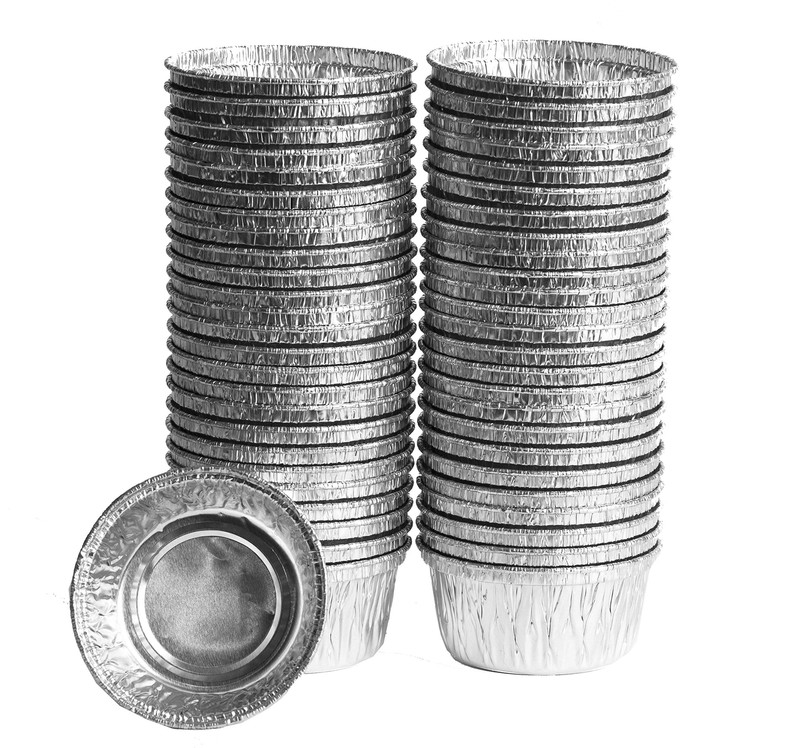 Disposable Ramekins Foil Baking Cups 4 Oz Heavy Duty Aluminum Tin Cups With Supe