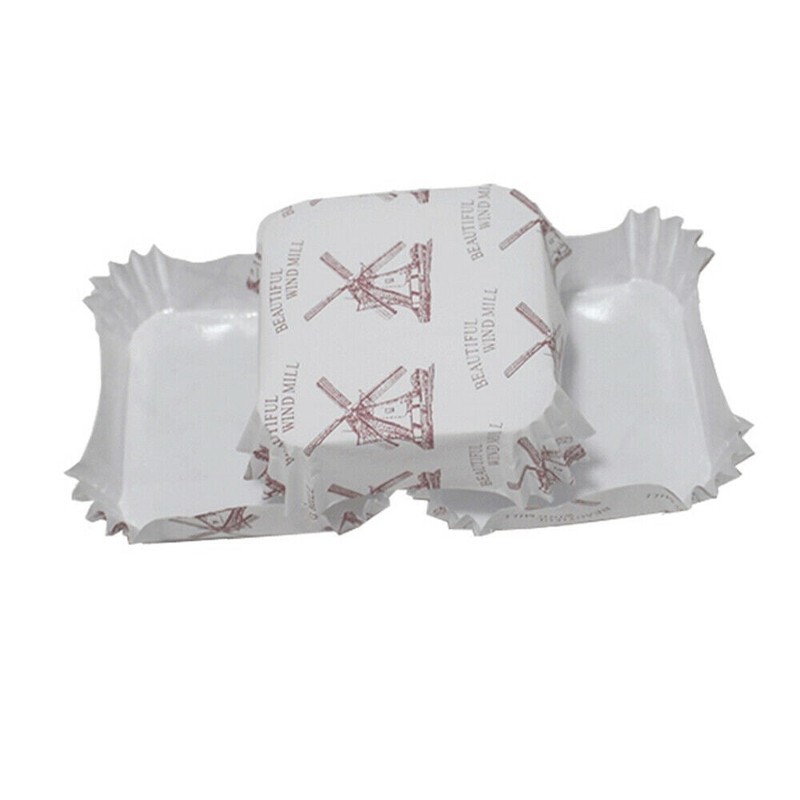 1Pcs Square Cake Paper Trays cupcake