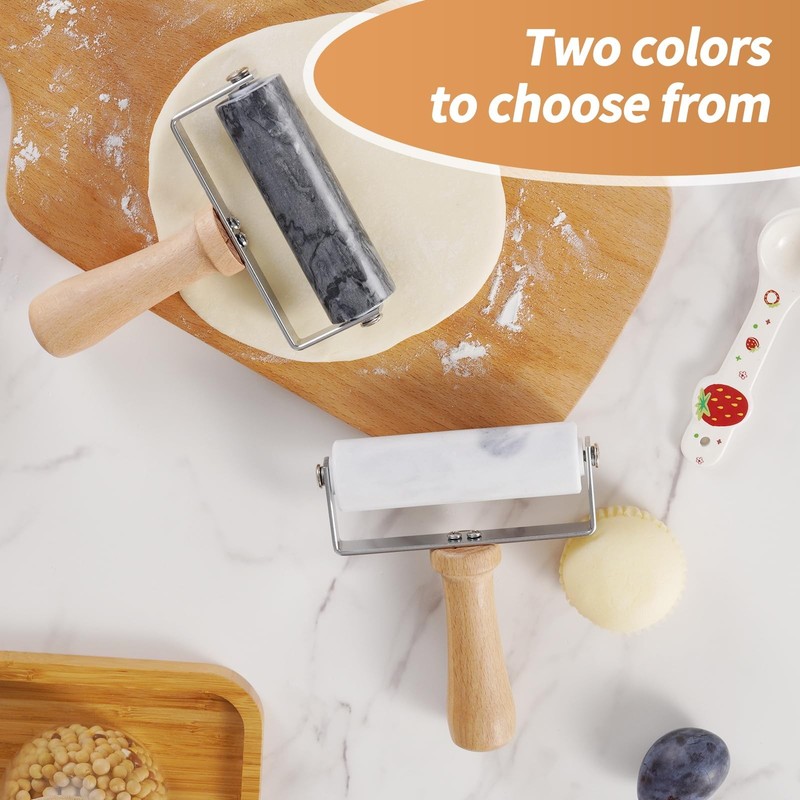 Small Marble Rolling Pin for Dough-Non-Stick T-shaped Hand Roller for Dough,C... gallery