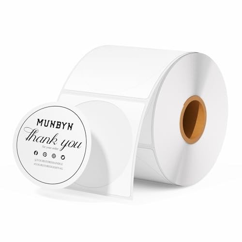 2 Inch Circle Thermal Sticker Labels, Self-Adhesive Round Direct 2inch 1 White gallery