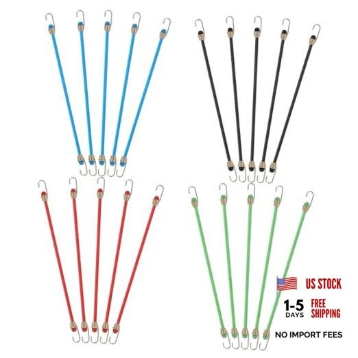 20 Pack Small Bungee Cords with Hooks, Bungee Cords with Hooks Mini Bungees