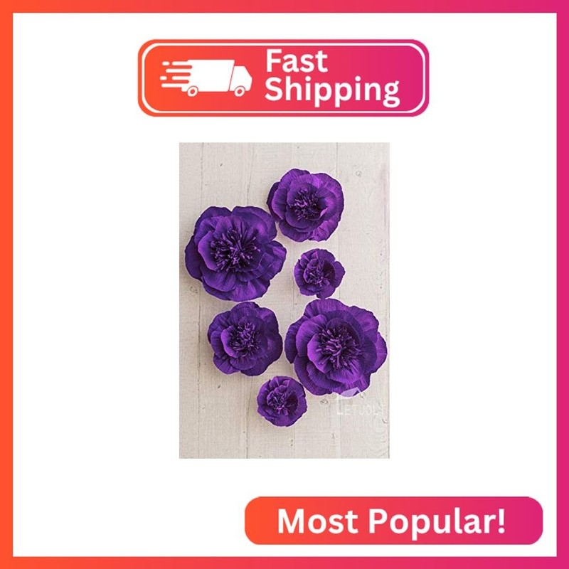 Letjolt Artificial Paper Flowers Decorations for Wall 3D Artificial Flowers for gallery