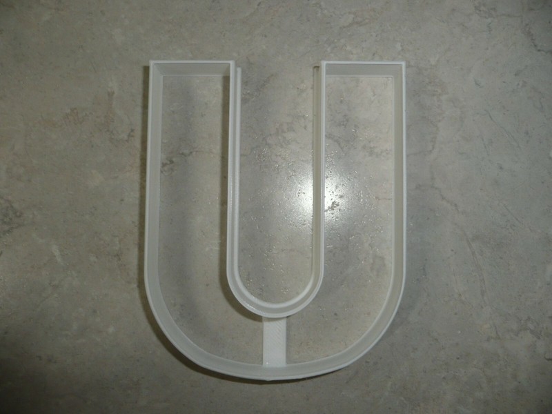 LETTER U 4 INCH UPPERCASE CAPITAL BLOCK FONT COOKIE CUTTER USA PR4234 gallery