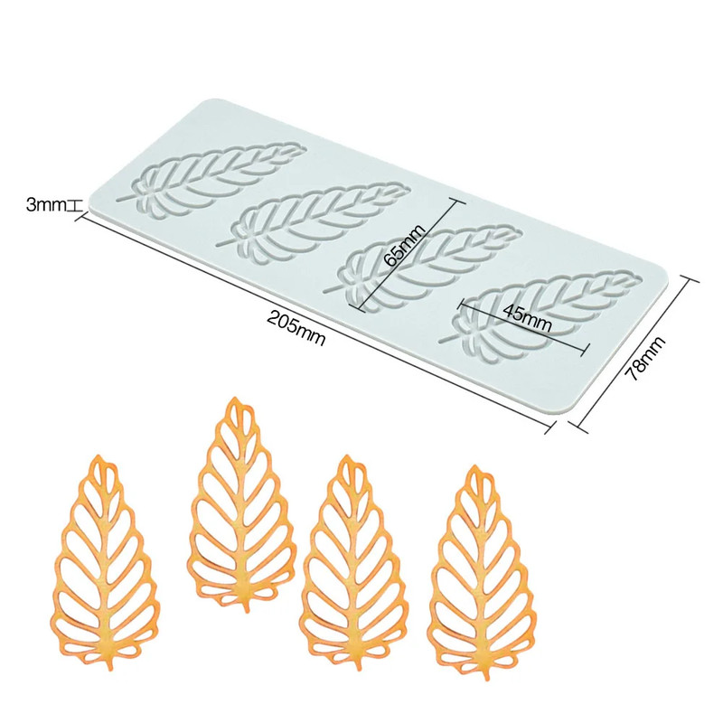 New Various Leaves Geometric Flower Silicone Cake Lace Mold Cake Decorating Tool gallery
