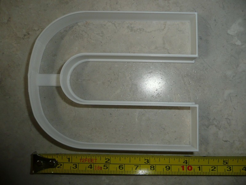 LETTER U 4 INCH UPPERCASE CAPITAL BLOCK FONT COOKIE CUTTER USA PR4234 gallery