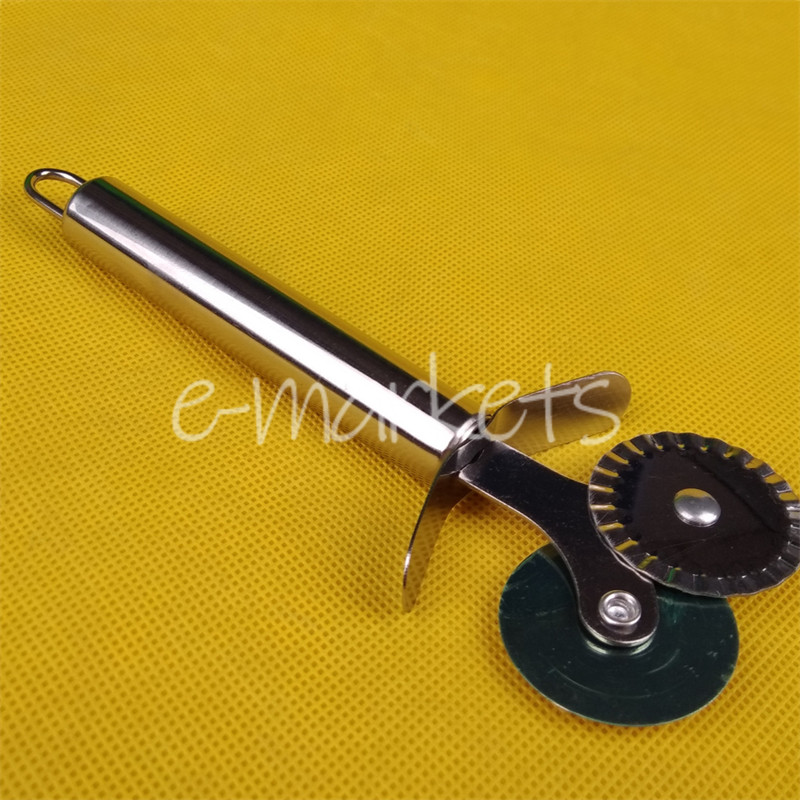 ONE NEW 316 Stainless steel Wheel & Pizza Pastry Pasta Dough Fluted Wheel