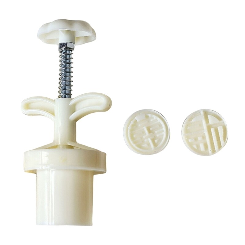 Cookie Stamps New Years Round Mooncake Molds Hand-Pressure Mooncake Maker gallery
