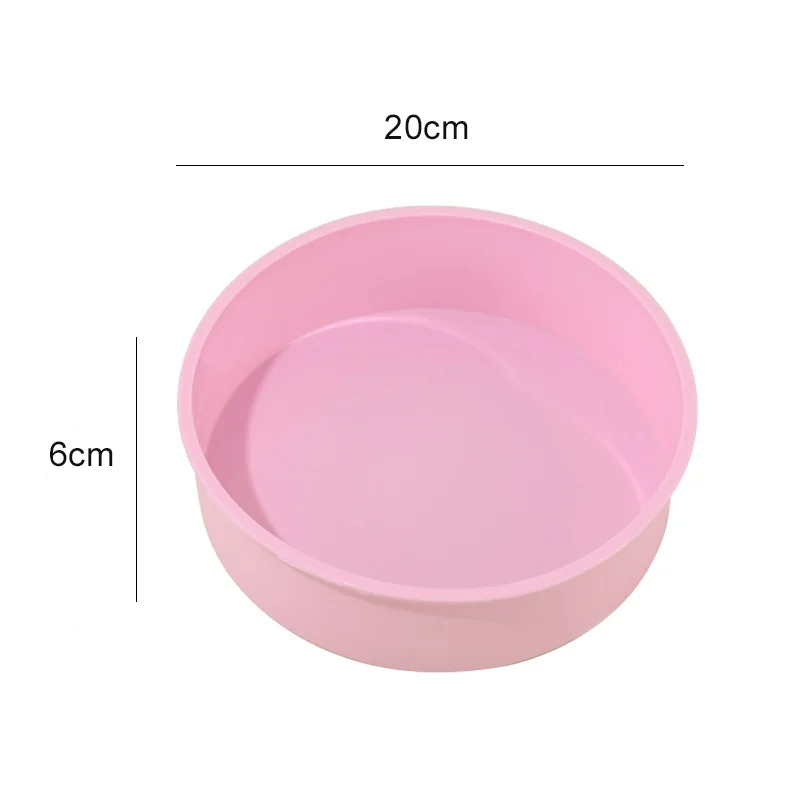 4 6 8 10 Inch round Shape Mold Silicone Small Cake Baking Pan Mousse Fondant Cyl gallery