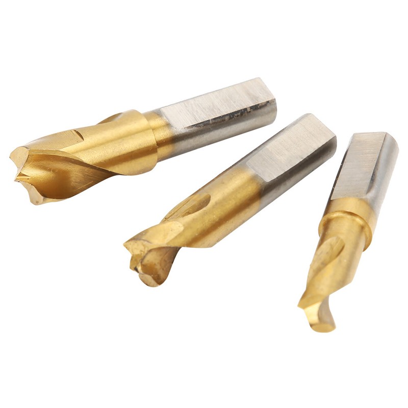 3Pcs HSS CO Cobalt Spot Weld Drill Bit Set Weld Cutter Parts 1/4in 5/16in 3/8in gallery