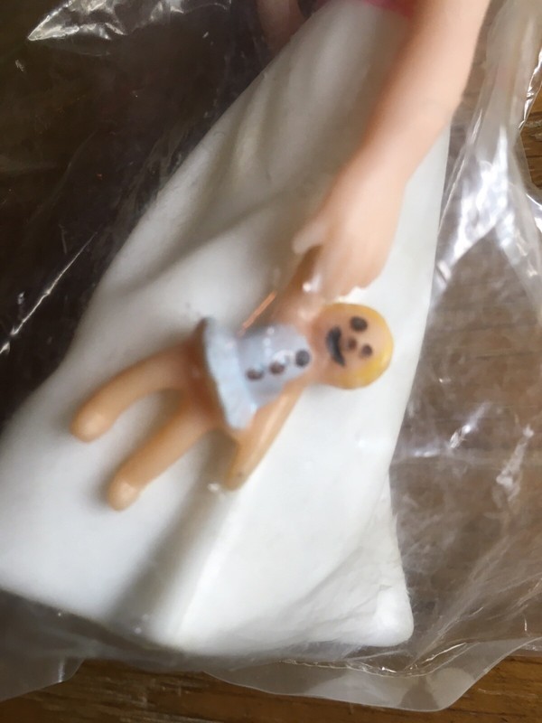 Vintage Cake Topper Baby Girl Nightgown Wilton Little Miss Ponytail. Party Favor gallery