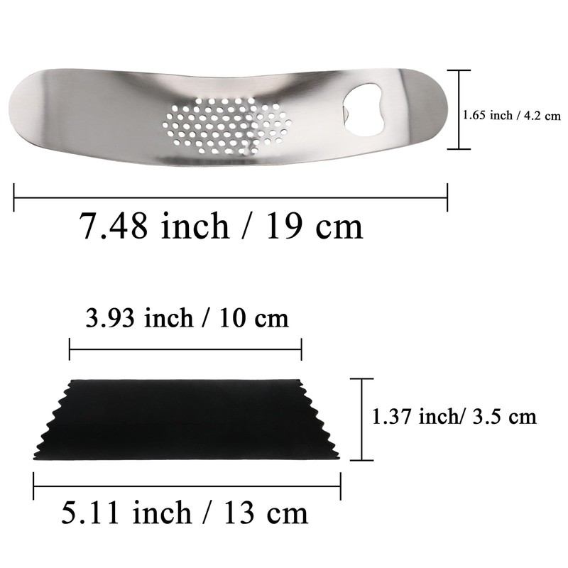 Garlic Press Rocker Stainless Steel, Manual Mincer Standard, Black gallery