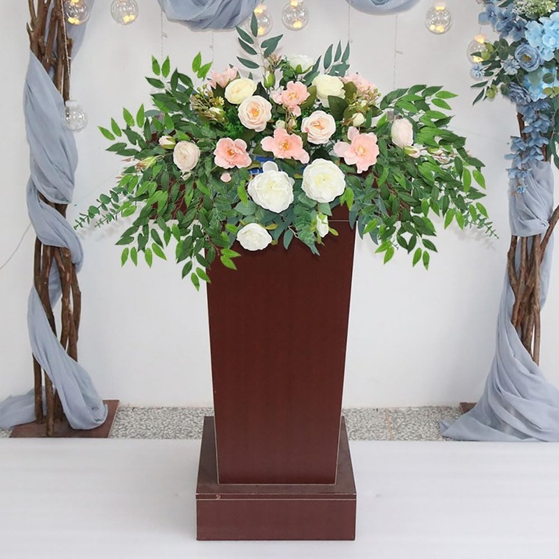 Wonice Artificial Italian Ruscus Greenery Stems Faux Green Leaf Garland gallery