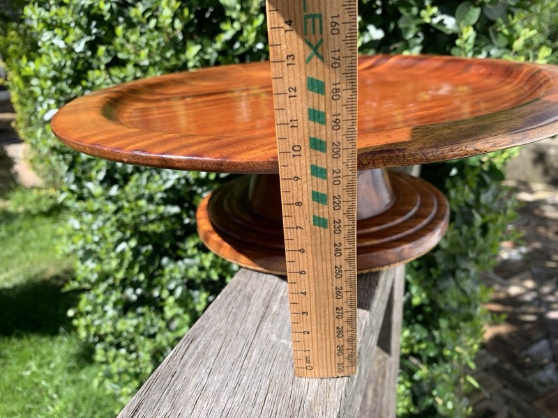 Wooden Cake Stand Pedestal Hand Crafted Unique Serving Tray Plate Pizza gallery