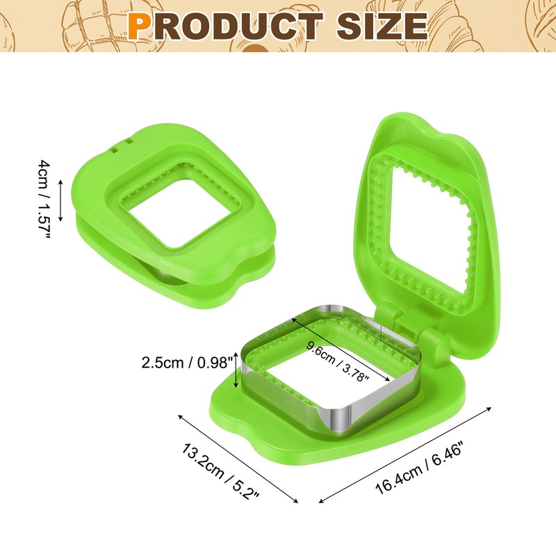 Crustless Sandwich Cutter, Square Apple(Green) gallery