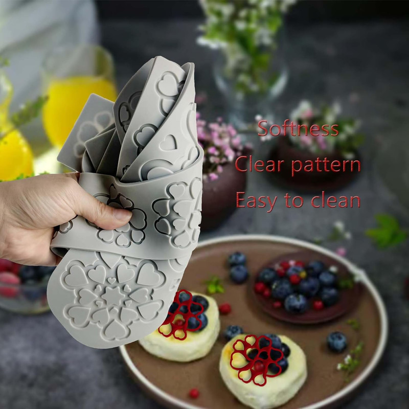 4PCS Heart Silicone Mold, Heart Chocolate Molds Hearts Tuile Molds,Fondant Choco gallery