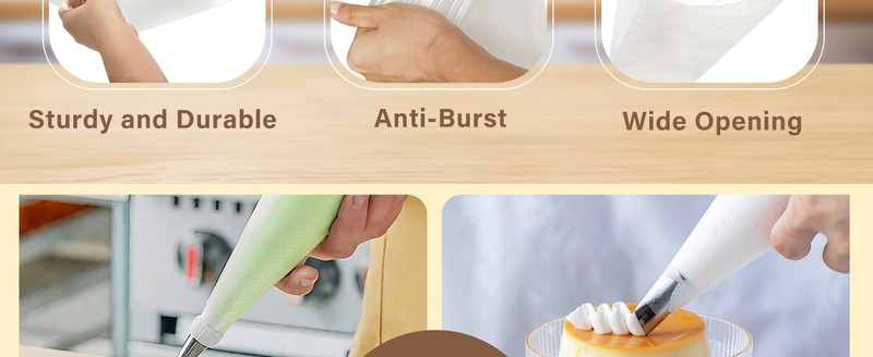 24 Inch Extra Large Piping Bags Disposable, 100pcs Icing Bags, Thickened Bakery gallery