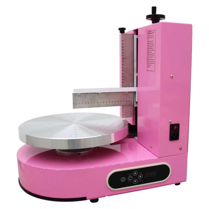 Automatic Pink Cake Cream Spreading Coating Smearing Machine 110V 200W 18.9"H gallery