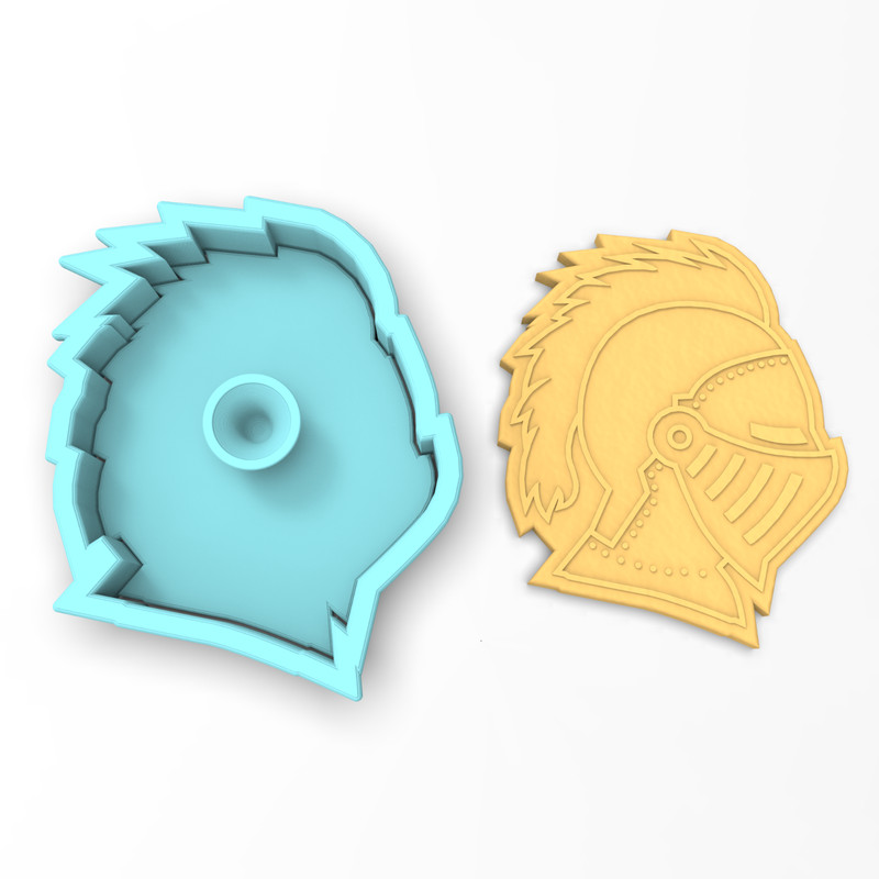 Knight Helmet Cookie Cutter & Stamp | Castle Birthday Medieval Battle Sword gallery