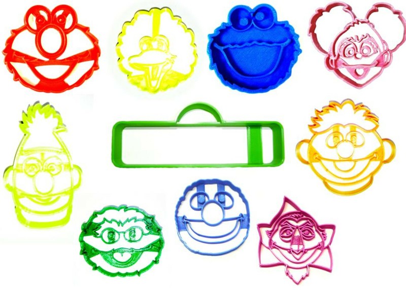 SESAME STREET CHARACTER FACE MUPPET ELMO COOKIE MONSTER COOKIE CUTTER PR1176