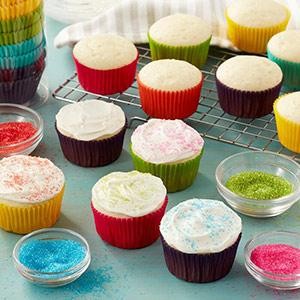 Gifbera Colored Mini Paper Cupcake Liners Vibrant Muffin Baking Cups 400-Count gallery
