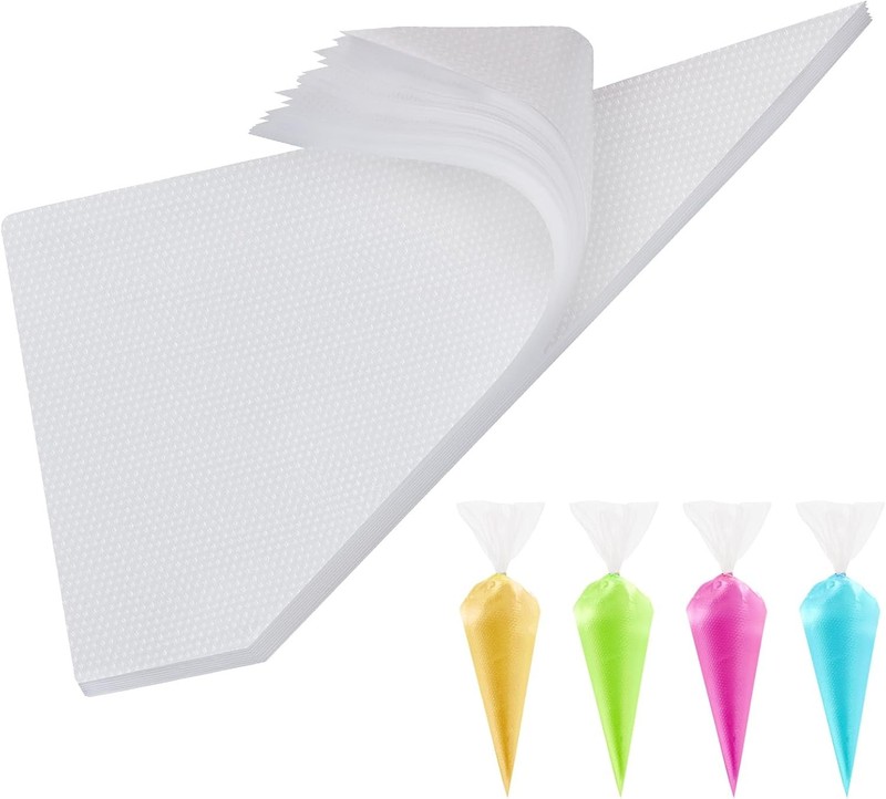 100 Pcs Disposable Mini Piping Bags 8 inch Pastry Bag Pastry Crimpers Small