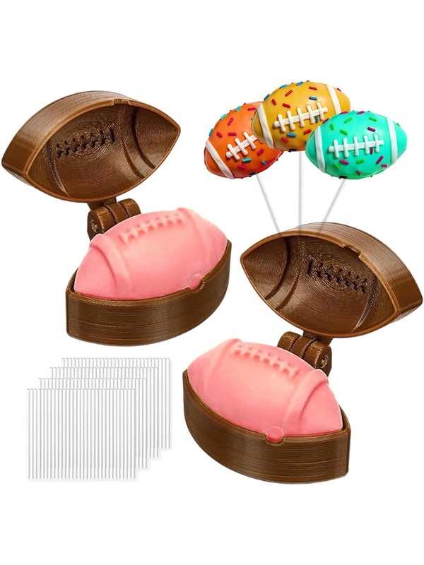 2Pcs 100 Pcs Paper Stick Practical Football Cake Mold Birthday Baking Tool New gallery