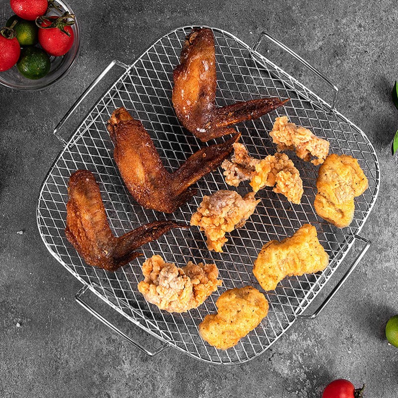 Air Fryers Practical Stackable Rack Handle Designed Air Fryer Stackable Rack gallery