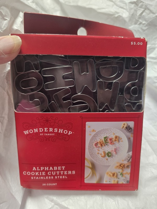 Alphabet I Inch Cookie Cutters Stainless Steel 26 Count NIP T131