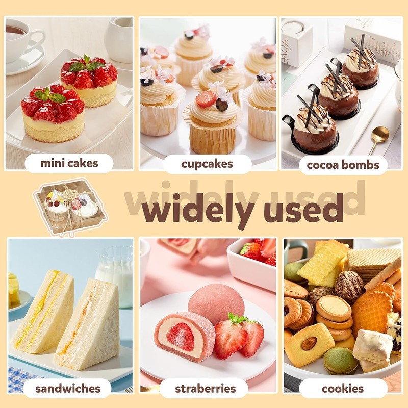 Charcuterie Boxes 50 Pack Small Dessert Bakery Boxes with Clear Lids Disposable gallery