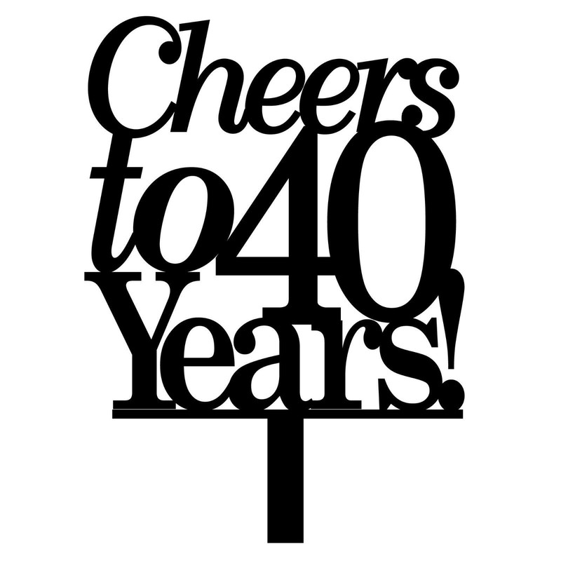 Cheers to 10-110 years anniversary or birthday celebration Cake Topper- Acrylic gallery