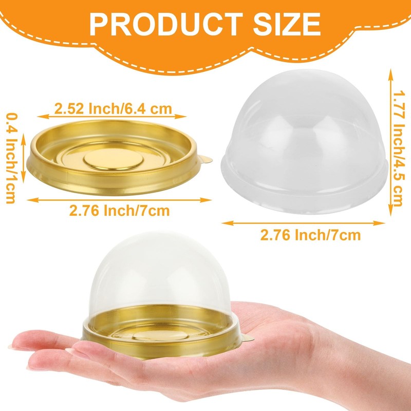 200 Pcs Clear Plastic Cupcake Boxes Mooncake Container, Mini Cake Containers,... gallery