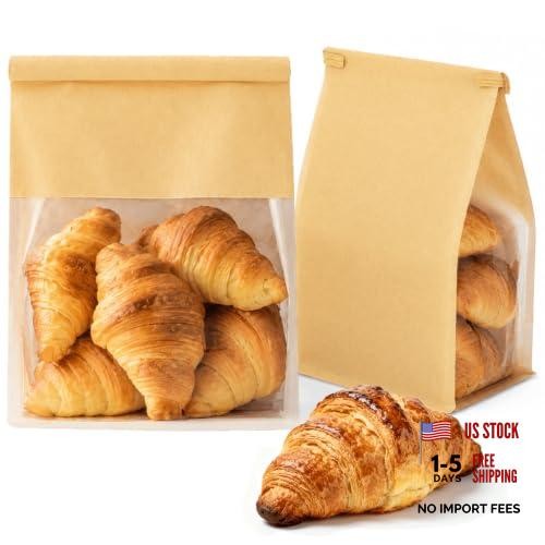 Pcs 6.3 Inch Kraft Paper Bread Bags with Tin Tie, Small Homemade Large 50 Brown