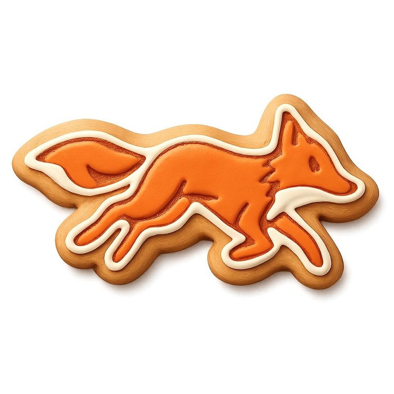 Running Fox Cookie Cutter & Stamp - 4x1.8 Fun Kitchen Baking gallery