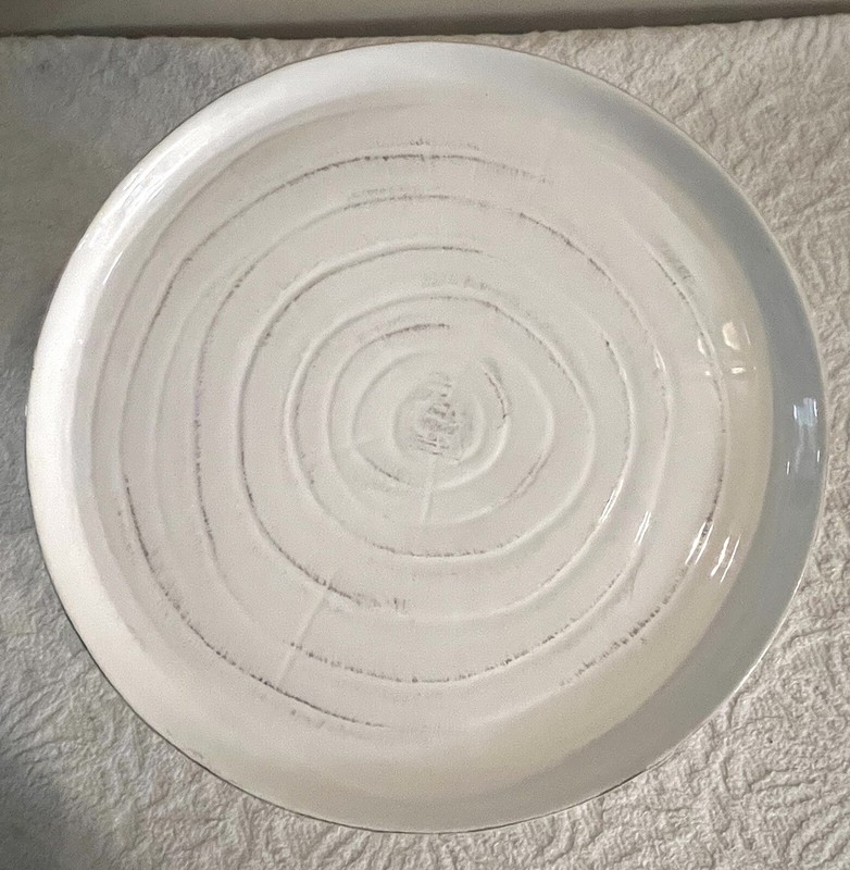 Pier 1 One Imports Owl Burrow Rustic Cream White Cake Stand Tree Faux Bois New gallery