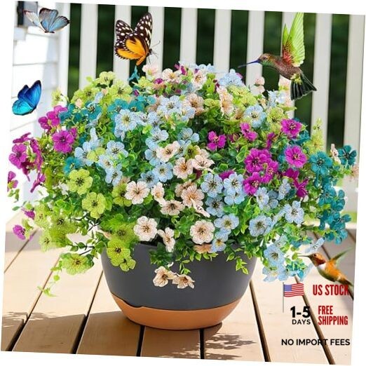 Faux Artificial Plants Flowers Spring/Summer Mix Blue-rose-teal-green-champagne