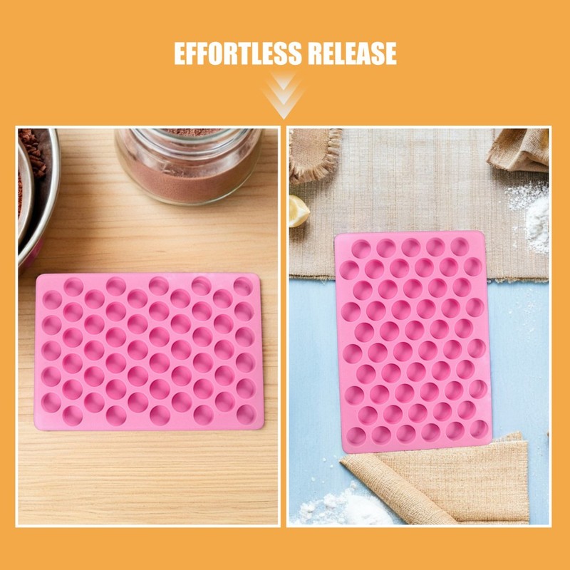 2 Pcs Candy Making Mold Semi Sphere Chocolate Molds Silicone Round Shape gallery