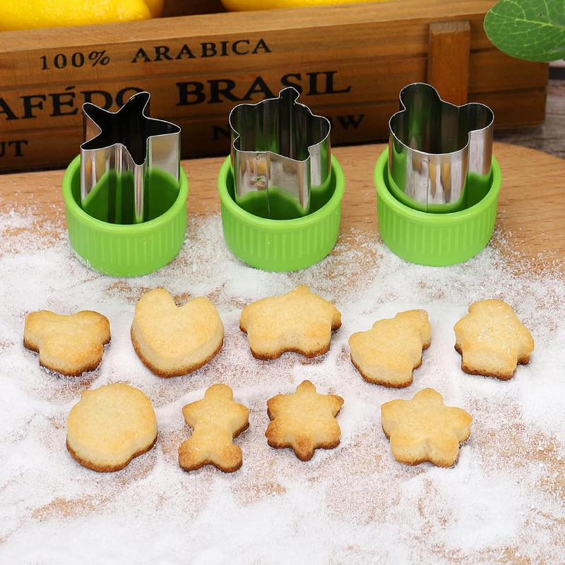 35 Pack Cookie Cutters Vegetable Fruit Cutter Shapes Stamps Mold Mini Cookie ... gallery