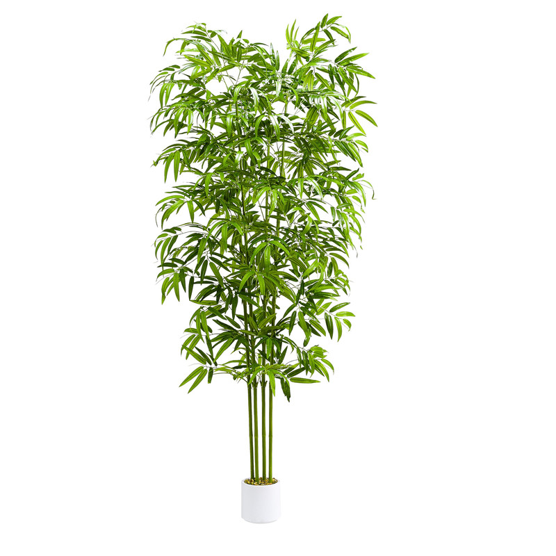 Txabl Artificial Tree Fake Plants Artificial Bamboo Tree 7Ft Tall In White