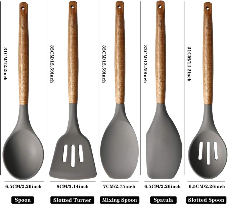 Kitchen Utensils Set, Silicone Cooking Utensils Set,Non-Sti Silicone gallery