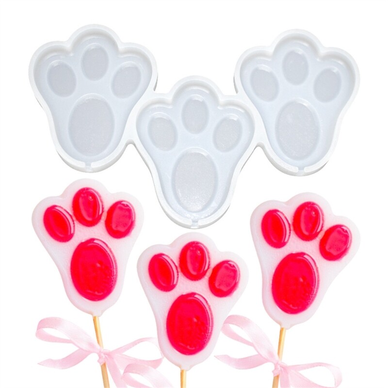 Animal Paw Shaped Lollipop Mould Silicone Material Baking Gift for Baking Lover gallery