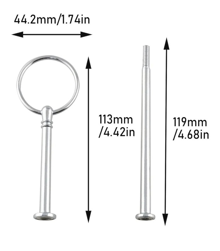 2sets Metal Party Wedding Cake Stand Center Handle Rod Fittings, Round gallery
