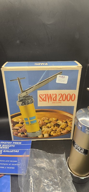 Vintage Sawa 2000 Deluxe Old School Cookie Press Made In Sweden. Complete! gallery