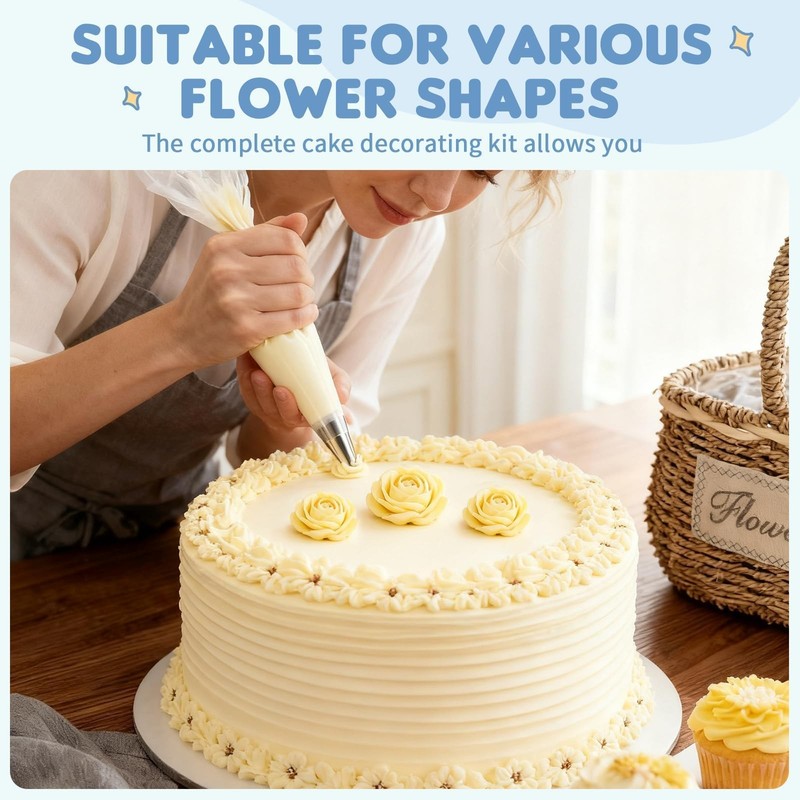 9 PCS Stainless Steel French Star Icing Piping Tip Cake Decor Tool Set gallery
