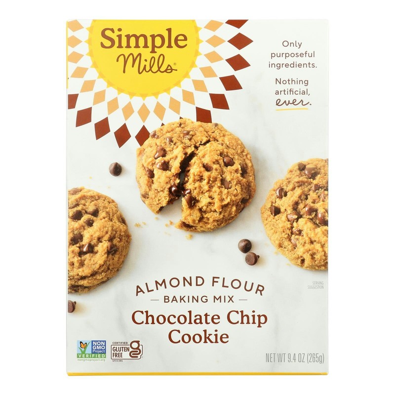 Simple Mills Almond Flour Mix Chocolate Chip Cookie – 9.4 oz (Pack of 6)