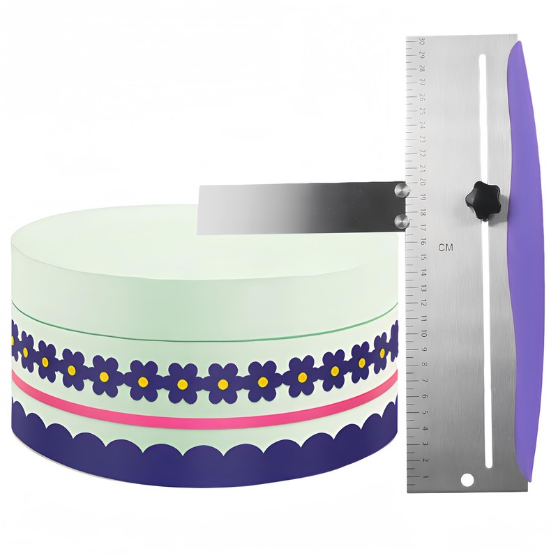 12 Inch Stainless Steel Cake Scraper, Cake Scraper Smoother Leveler and Smoot