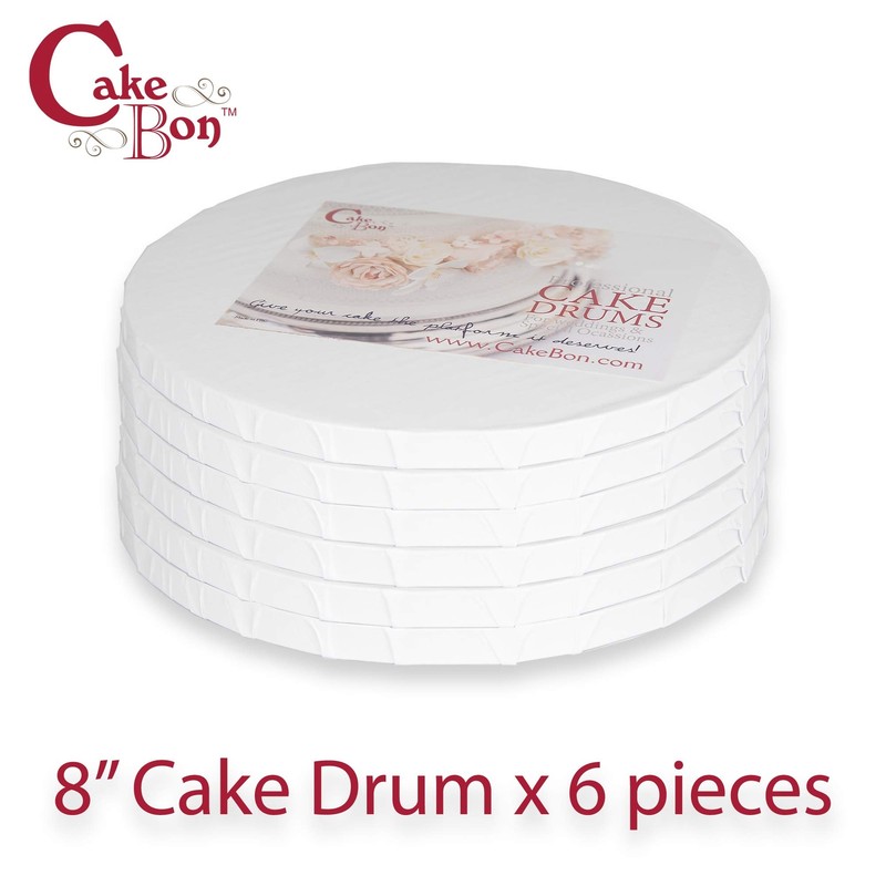 Cake Drums Round 8 Inches - White 6-Pack - Sturdy 1/2 Inch Thick - Fully Wrap... gallery