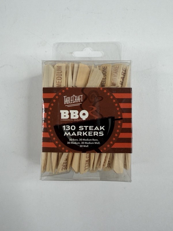 TableCraft 3.5″ Bamboo Wood Steak Markers (130 per pack) | Meat Markers
