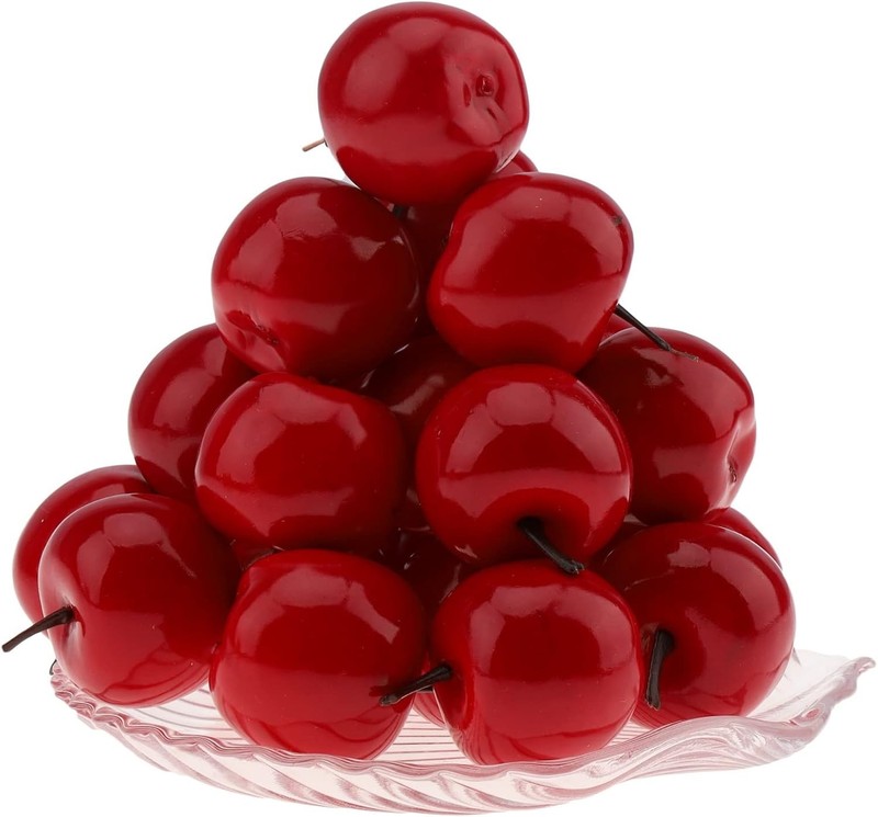 Worat 30pcs Mini Artificial Fruit Fake Small Red s Christmas